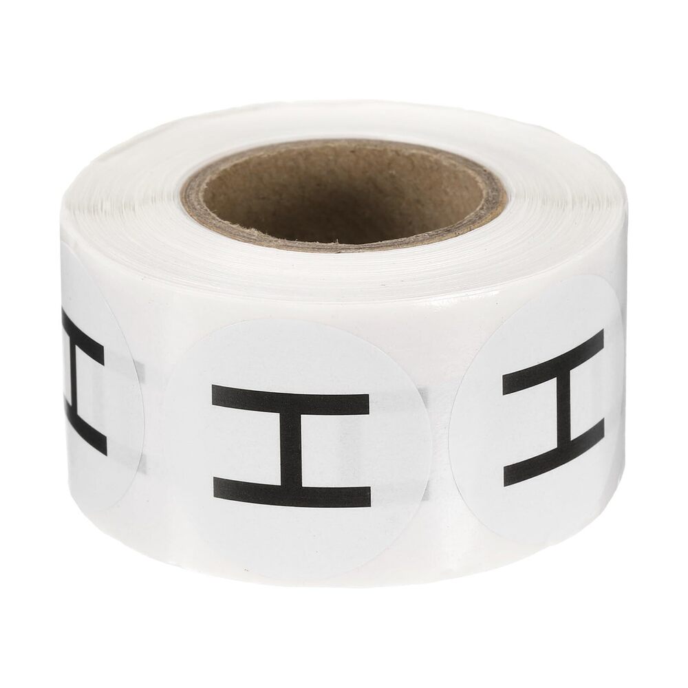 1168 Letter H Inventory Labels, 500 Pcs 1 Inch Letter Stickers Round Circle